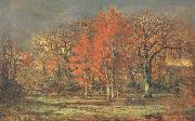 Charles leroux Edge of the Woods,Cherry Tress in Autumn painting